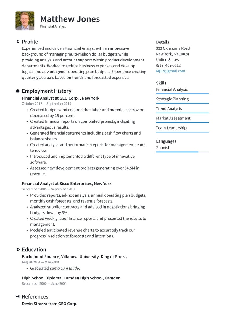 Template Preview 4 resume template preview